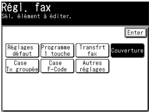MURATEC MFX1430 - Saisie du message de la couverture - 1