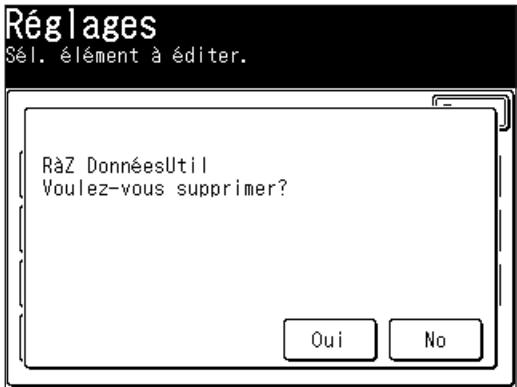MURATEC MFX1430 - Effacement des réglages enregistrés - 1