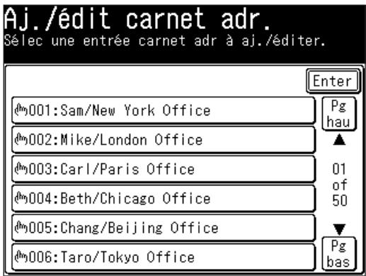 MURATEC MFX1430 - Alternative 1 : Enregistrer ou éditer directement dans le carnet d'adresses - 10