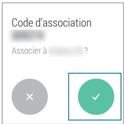 Code d'association Associer à ? × ✓