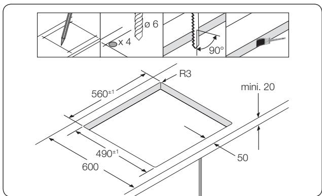 SAMSUNG CTN464FB - INSTALLATION DE L'APPAREIL SUR LE PLAN DE TRAVAIL - 3