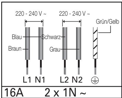 SAMSUNG NZ64H57479K/EF,  NZ64N7777GK/E1 - x 1N ~ : Separate Drahte vor dem Anschluss. - 1