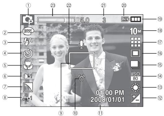 SAMSUNG P1000  - QUICK START GUIDE (VER.2.0) - Indicatore display LCD - 1