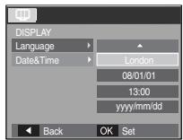 SAMSUNG P1000  - QUICK START GUIDE (VER.2.0) - Impostazione della data, dell'ora e del tipo di data - 1