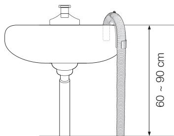 SAMSUNG WF0704L7W - Raccordement du tuyau de vidange - 2