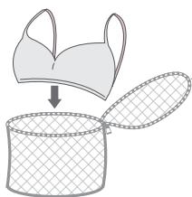 SAMSUNG WF0704L7W - Assurez-vous de placer les soutien-gorge (lavables à l'eau) dans un sac à linge (à acheter séparément). - 1