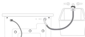 SAMSUNG WF7602NAW - Pour raccorder l'arrivée d'eau : - 1