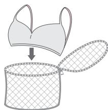 SAMSUNG WF9802AW - Assurez-vous de placer les soutien-gorge (lavables à l'eau) dans un sac à linge (à acheter séparément). - 1
