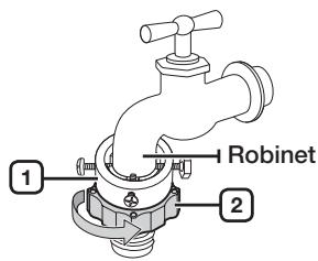 SAMSUNG WF9802LWV - Raccorder le tuyau d'arrivée d'eau (sur certains modèles) - 3