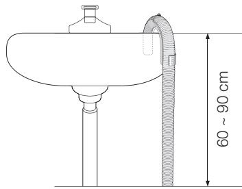 SAMSUNG WF9802LWV - Raccordement du tuyau de vidange - 2
