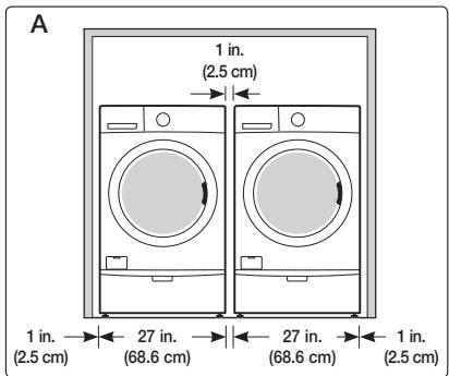 A 1 in. (2.5 cm) 1 in. (2.5 cm) 27 in. (68.6 cm) 27 in. (68.6 cm) 1 in. (2.5 cm)