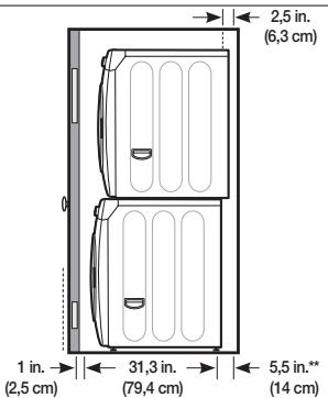 SAMSUNG WF350ANG/XAC - Avec le socle en option ou le kit de superposition - 4
