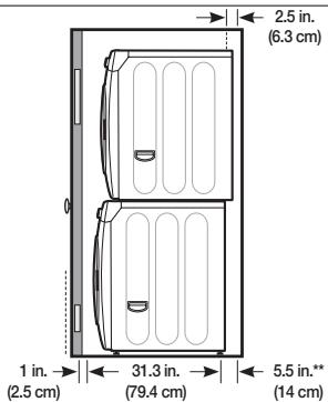 SAMSUNG WF350ANG/XAC - With optional pedestal base or stacking kit - 4