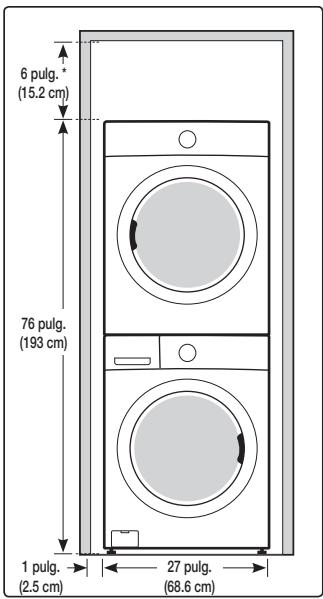 SAMSUNG WF364BVBGWR/A2 - DEJE UN ESPACIO LIBRE MÍNIMO CUANDO INSTALE EL ELECTRODOMÉSTICO EN UN GABINETE O EN UN HUECO: - 6