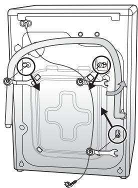 SAMSUNG WF364BVBGWR/A2 - Retrait des vis de transport - 1