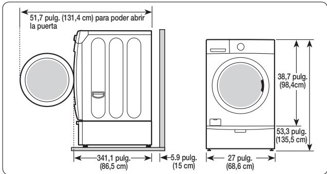 SAMSUNG WF393BTPARA - Con pedestal optional o kit de apilamento - 1
