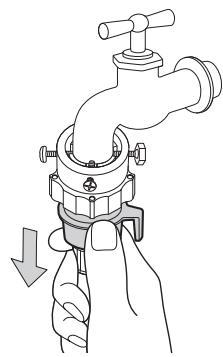 SAMSUNG WF1704WSV - Raccorder le tuyau d'arrivée d'eau (sur certains modèles) - 5
