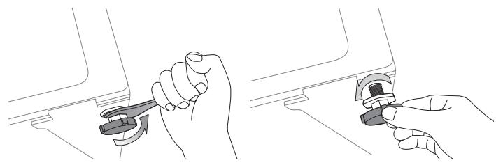 SAMSUNG WF1704WSV - ETAPE 3 Ajuster les pieds régibles - 2