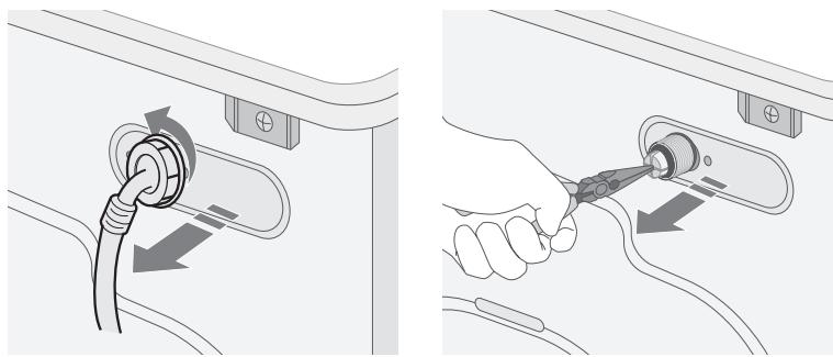 SAMSUNG WF1804WSV - Nettoyer le filtre à MAILLE du TUYAU d'arrivée d'eau - 1