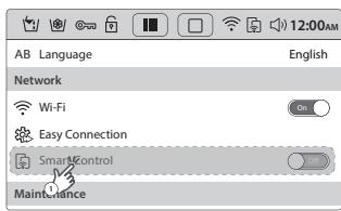 SAMSUNG WW9000 - Πατήστε το εικονίδιο Setup και επιλέξτε Smart Control (Έξυπνος έλεγχος) κάτω από το μενού Network (Δίκτυο). - 2
