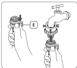 SAMSUNG WW9000 - Connect the water supply hose to the water tap. - 5