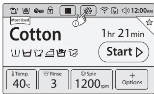 SAMSUNG WW9000 - Πατήστε το εικονίδιο Setup και επιλέξτε Smart Control (Έξυπνος έλεγχος) κάτω από το μενού Network (Δίκτυο). - 1