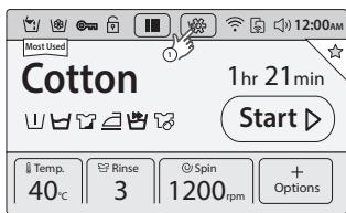 SAMSUNG WW9000 - Tap the Setup icon, and select Smart Control under the Network menu. - 1