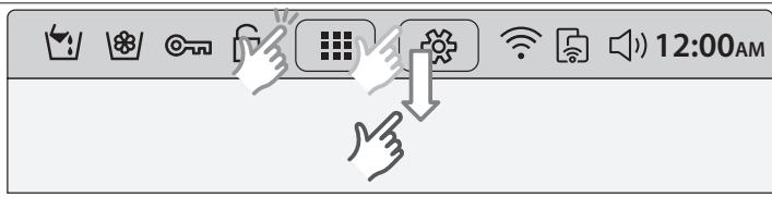 SAMSUNG WW9000 - Quick panel bar - 1