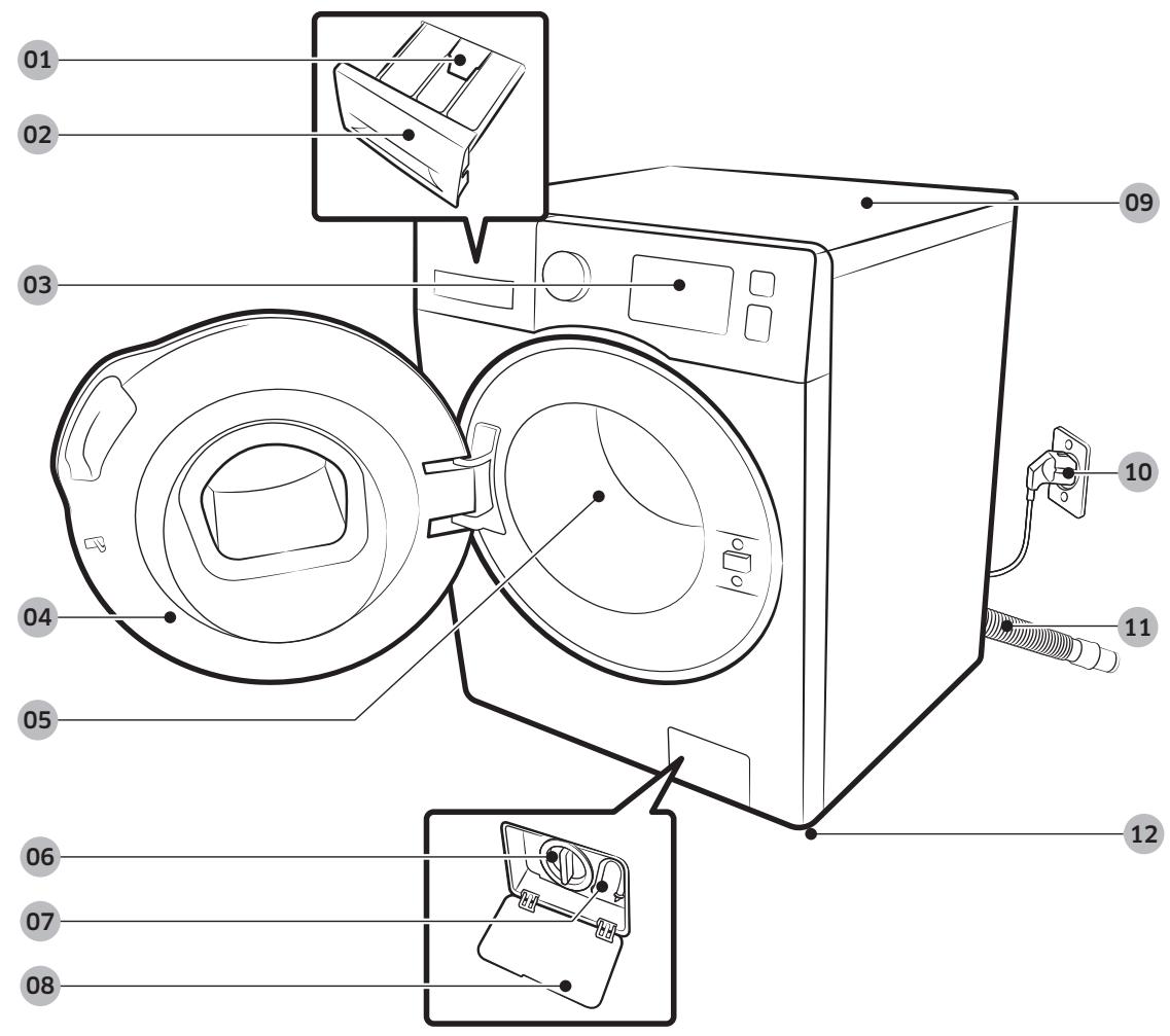 SAMSUNG WW90K6414QW ADD WASH - Ce qui est inclus - 1