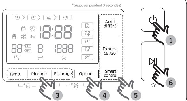 SAMSUNG WW90K6414QW ADD WASH - Étapes simples pour démarrer - 5