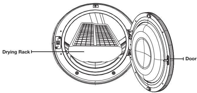 SAMSUNG DV405ETPASU - Installing the drying rack - 1