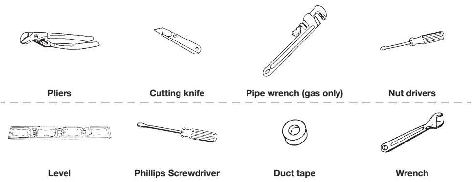 SAMSUNG DV405ETPASU - TOOLS NEEDED FOR INSTALLATION - 1