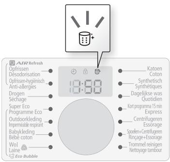 SAMSUNG WD0804Y8E - Message d'avertissement automatique de nettoyage tambour - 1