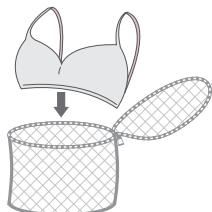 SAMSUNG WD0804Y8E - Assurez-vous de placer les soutien-gorge (lavables à l'eau) dans un sac à linge (à acheter séparément). - 1