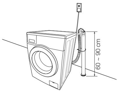 SAMSUNG WD0804Y8E - Abwasserschlauch anschließen - 4