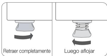 Retraer completamente Luego aflojar