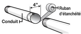Conduit 4" Ruban d'étanchéité