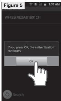Figure 5 WF45S(7825AD1001CF) If you press OK, the authentication continues. OK Search