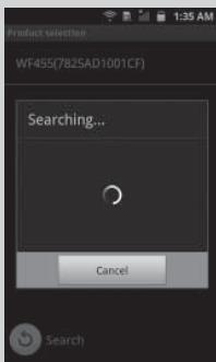 Product selection WF45S(7825AD1001CF) Searching... Cancel Search