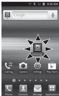 Google Samsung Call log Camera Settings Play Store Phone Contacts Message Applications