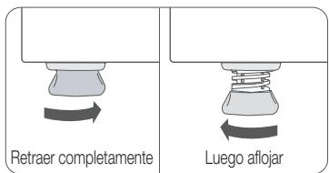 Retraer completamente Luego aflojar