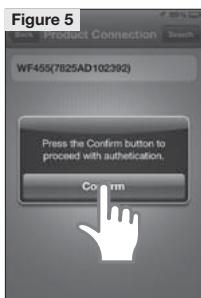 Figure 5 WF455(7E25AD102392) Press the Confirm button to proceed with authentication, Confirm