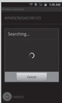 Product selection WF455(7825AD1001CF) Searching... Cancel Search