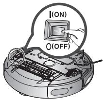 SAMSUNG NAVIBOT-SR8855 - Tem de desligar o interruptor de corrente na parte inferior da unidade principal antes de limpar o Aspirador Robot. - 1