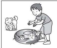 SAMSUNG NAVIBOT-SR8855 - Si un enfant ou un animal domestique doit rester seul, veillez àmettre le robot aspirateur hors tension. - 1