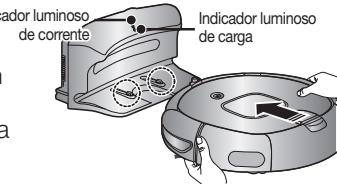 SAMSUNG NAVIBOT-SR8855 - DepoS de alinhar os pinos de energia da energia principal com o pino de energia da estatagem do carregarador, prima a energia principal ate ouvir um som de "recarga" do carregarador. - 1