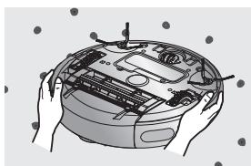 SAMSUNG SR8730 NAVIBOT LIGHT - Vous devez éteindre le bouton de mise sous tension situé sous l'unité principale avant de la nettoyer. - 2