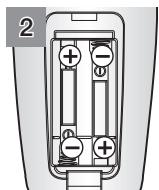 SAMSUNG SR8730 NAVIBOT LIGHT - Mise en place des piles de la télécommande - 2