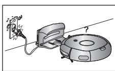 SAMSUNG SR8825 NAVIBOT - Houd het netsnoer van het oplaadstation.altijd op het stopcontact aangesloten. - 1