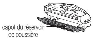SAMSUNG SR8825 NAVIBOT - Videz le réservoir de poussière avant de le nettoyer. - 2